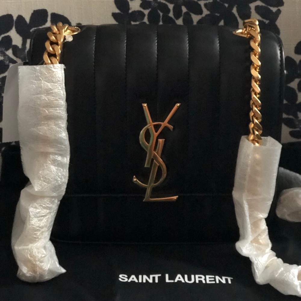 Saint Laurent Medium Vicky Lambskin Crossbody bag